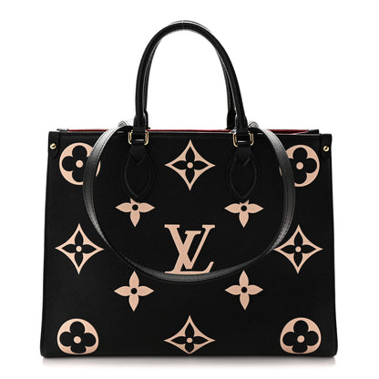 Louis Vuitton Empreinte Monogram Giant Onthego MM Black Beige 1 of 9