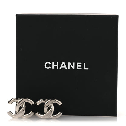 Chanel Metal CC Earrings  Silver 5 of 5