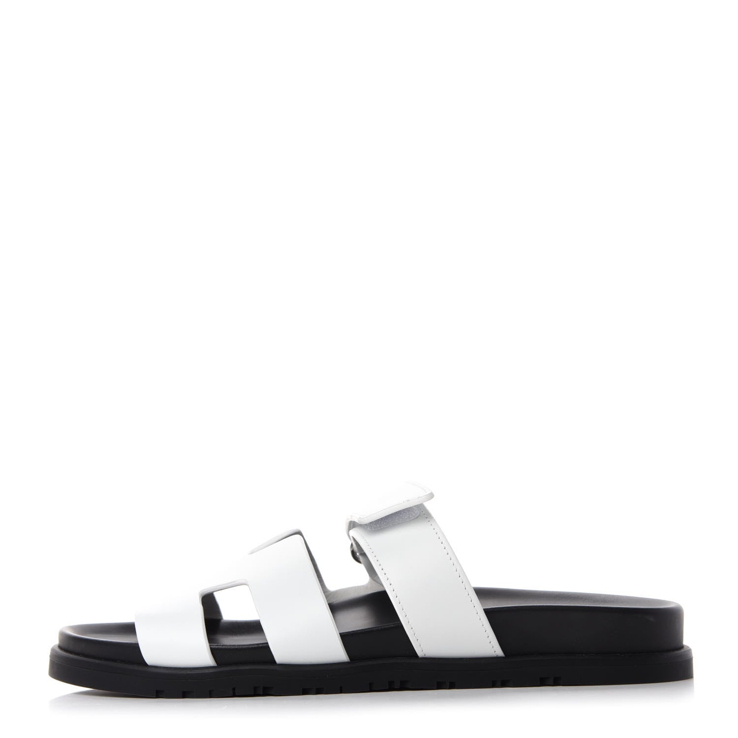 Hermes Calfskin Womens Chypre Sandals 40 White 1 of 9
