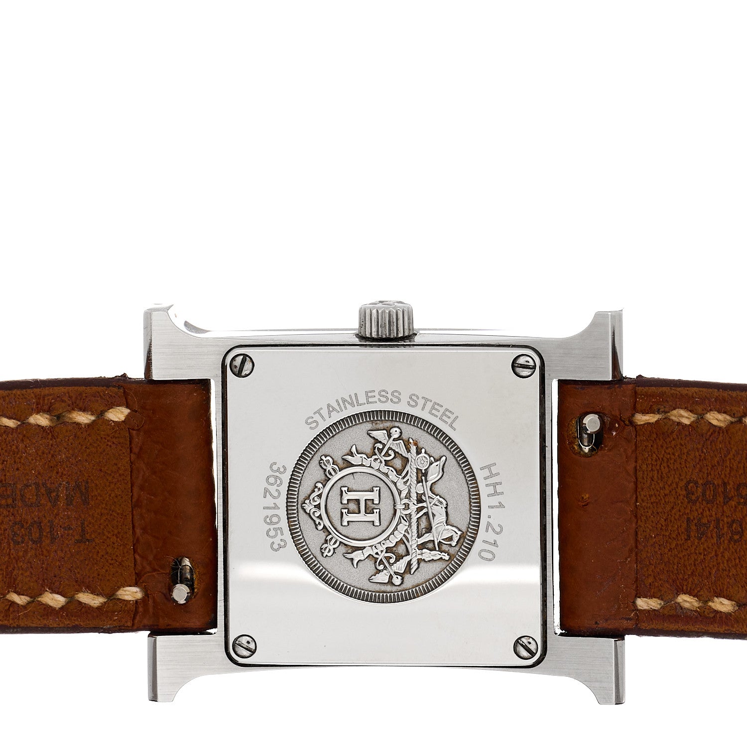 Hermes Stainless Steel Epsom 21mm Heure H Hour Quartz Watch Gold 4 of 5