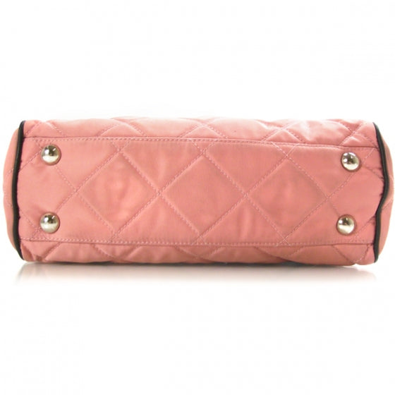 Tessuto Quilted Shopping Tote Rosa