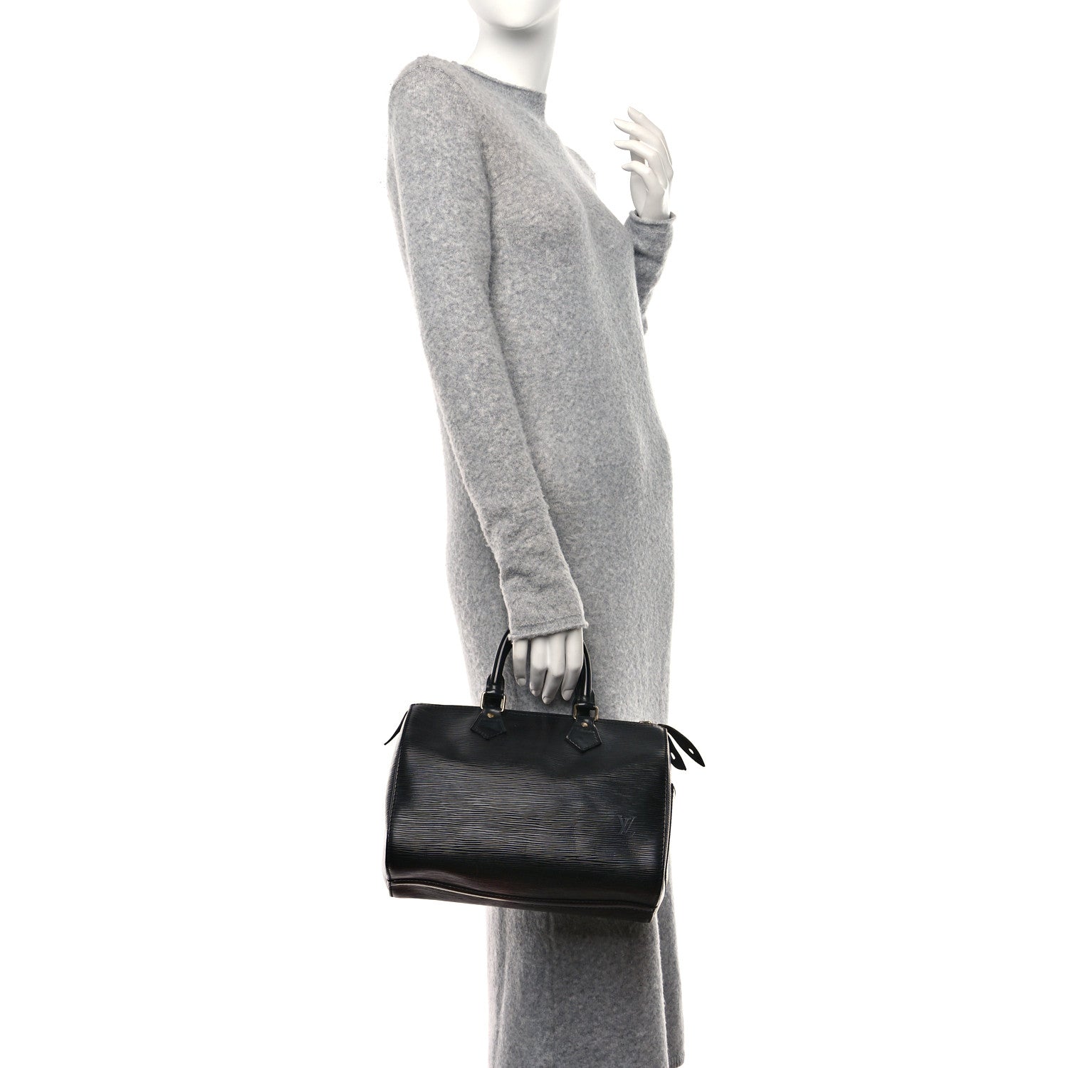 Louis Vuitton LOUIS VUITTON Epi Speedy 25 Black 2 of 18