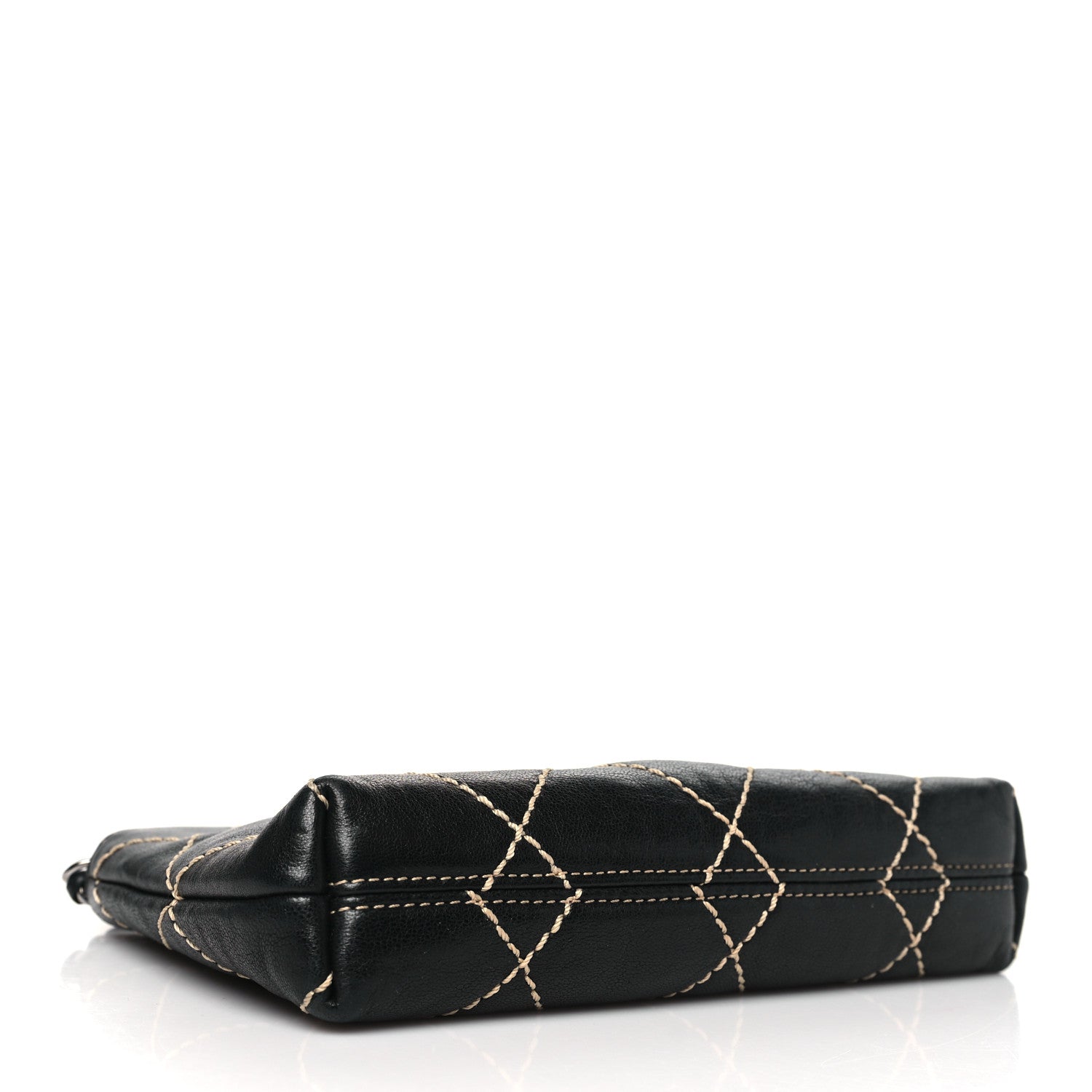 Chanel Lambskin Surpique Stitch Pochette Black 4 of 11