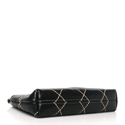 Chanel Lambskin Surpique Stitch Pochette Black 4 of 11