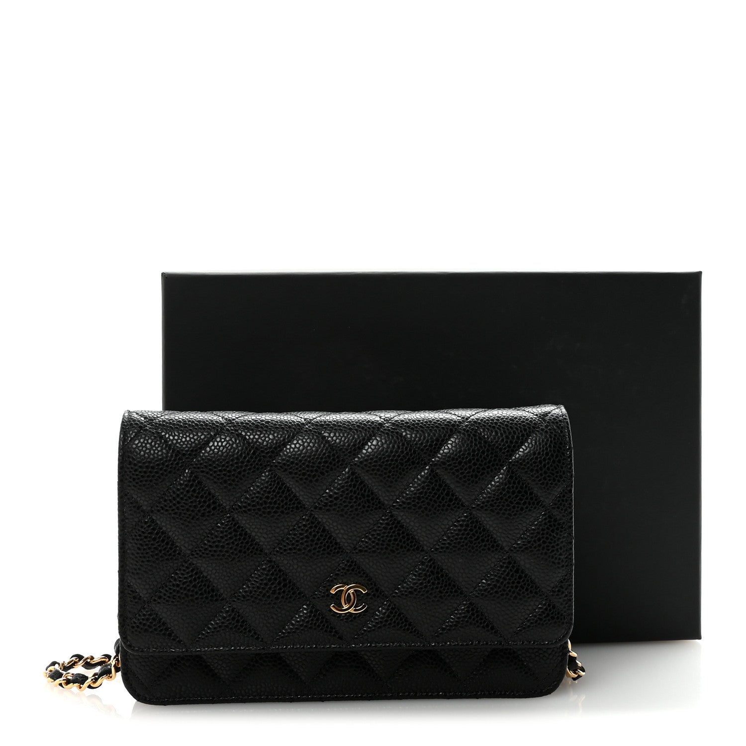 Chanel Caviar Quilted Wallet on Chain WOC Black 12 of 12