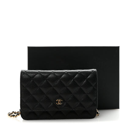 Chanel Caviar Quilted Wallet on Chain WOC Black 12 of 12