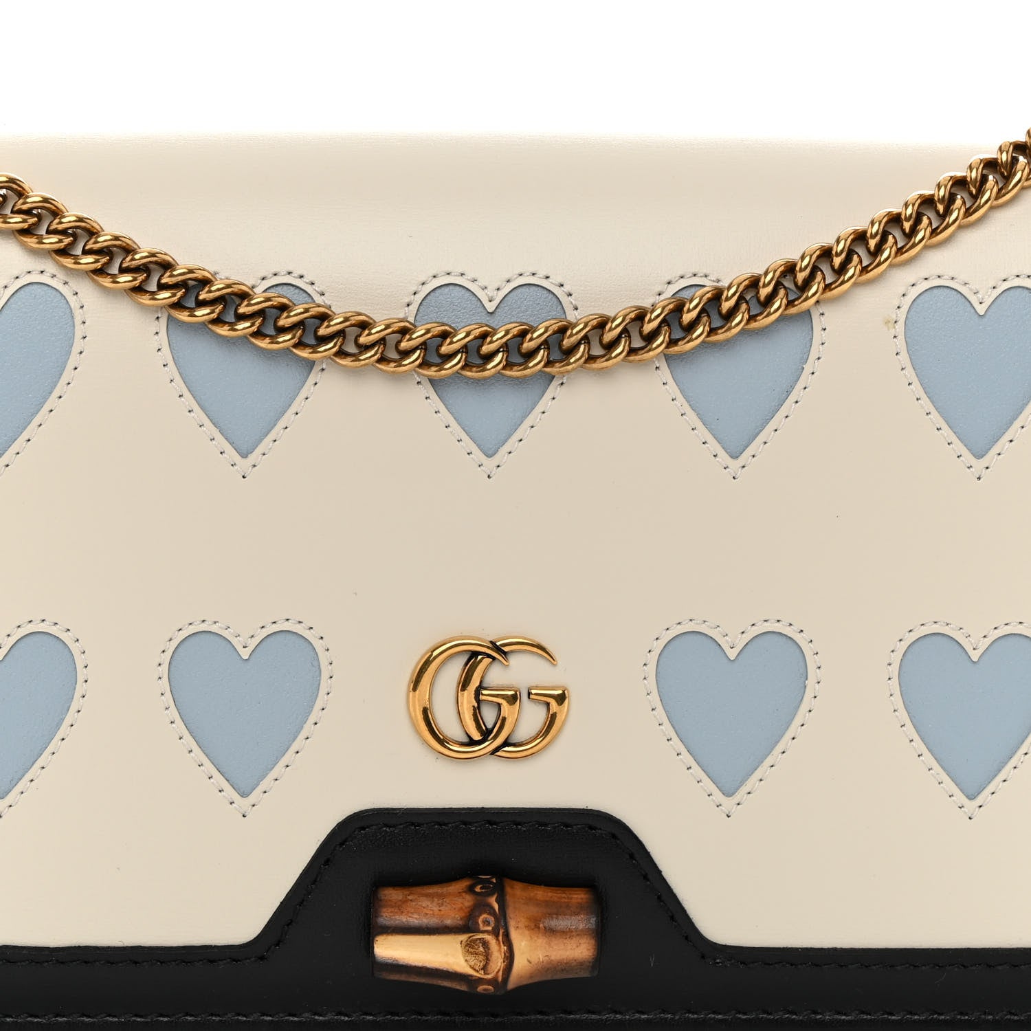 Gucci Calfskin Lovelight Mini Diana Chain Bag Mystic White Paradise Cloude 7 of 10