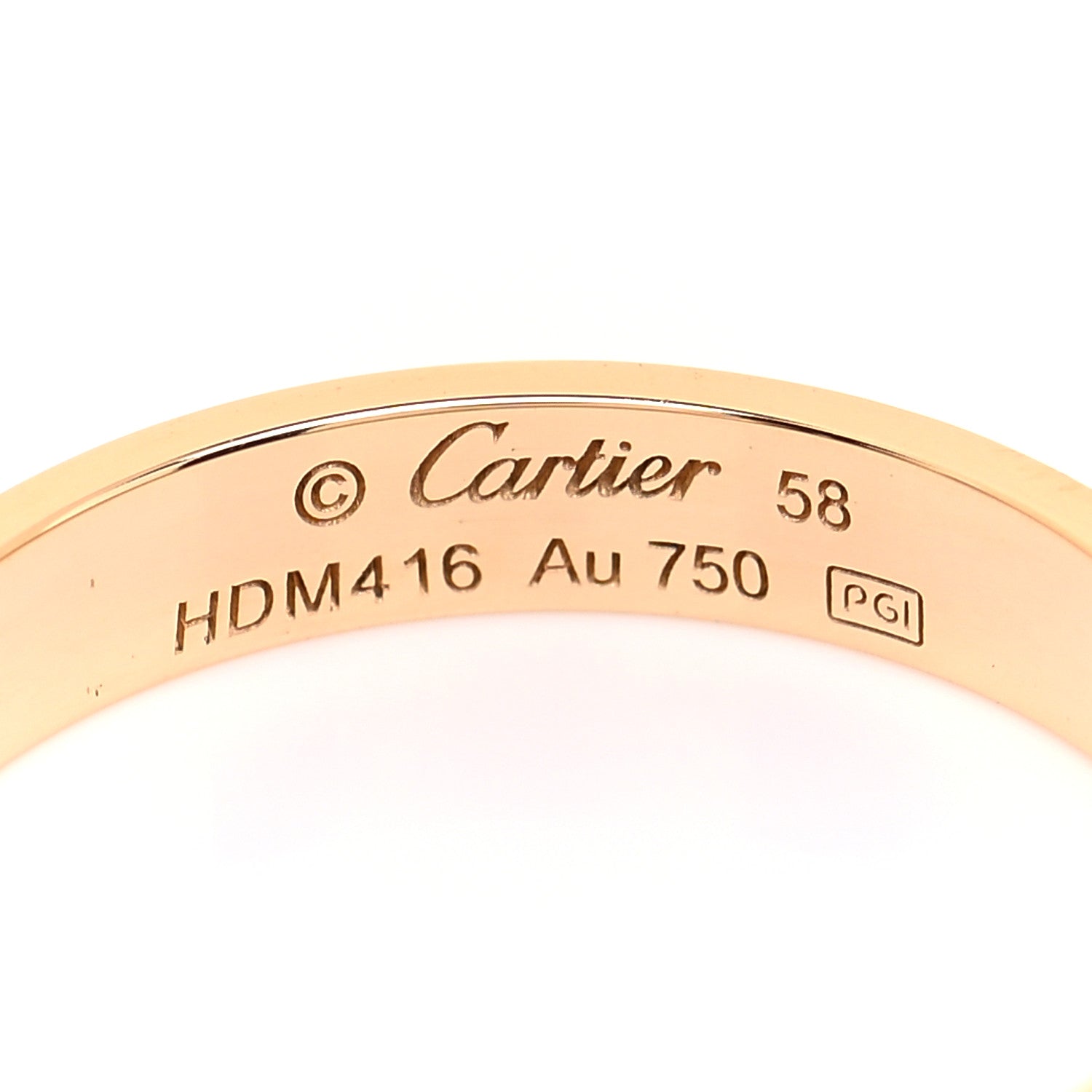 Cartier 18K Yellow Gold 3.5mm LOVE Wedding Band Ring 58 8.25 4 of 5