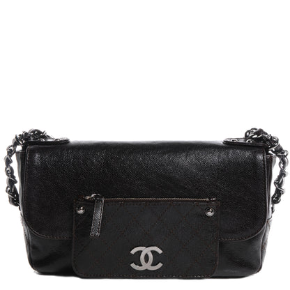 Chanel Glazed Caviar Small Pocket In The City Shoulder Bag Brown 1 of 7