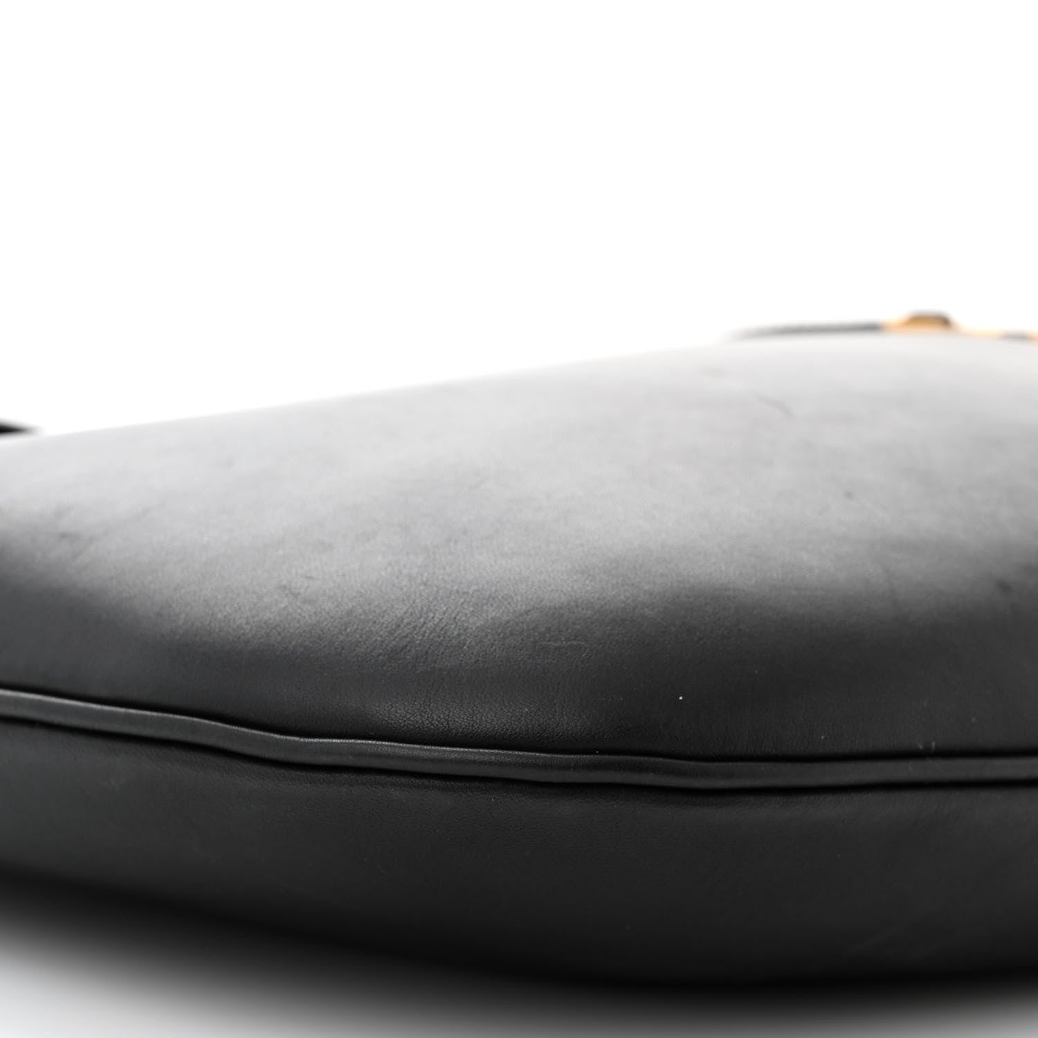 Saint Laurent Smooth Calfskin Paris VII Large Flat Hobo Black 10 of 15