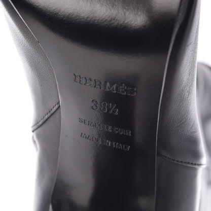 Hermes Calfskin Joueuse Ankle Boots 38.5 Black 6 of 9