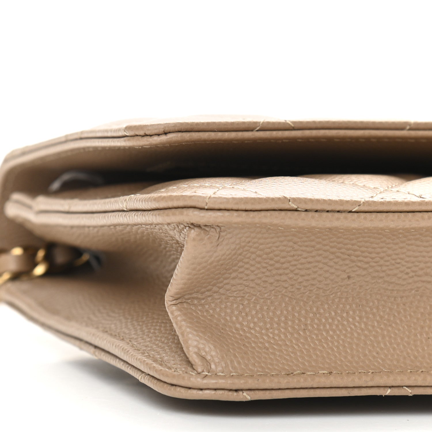 Chanel Caviar Quilted Wallet On Chain WOC Beige 10 of 12