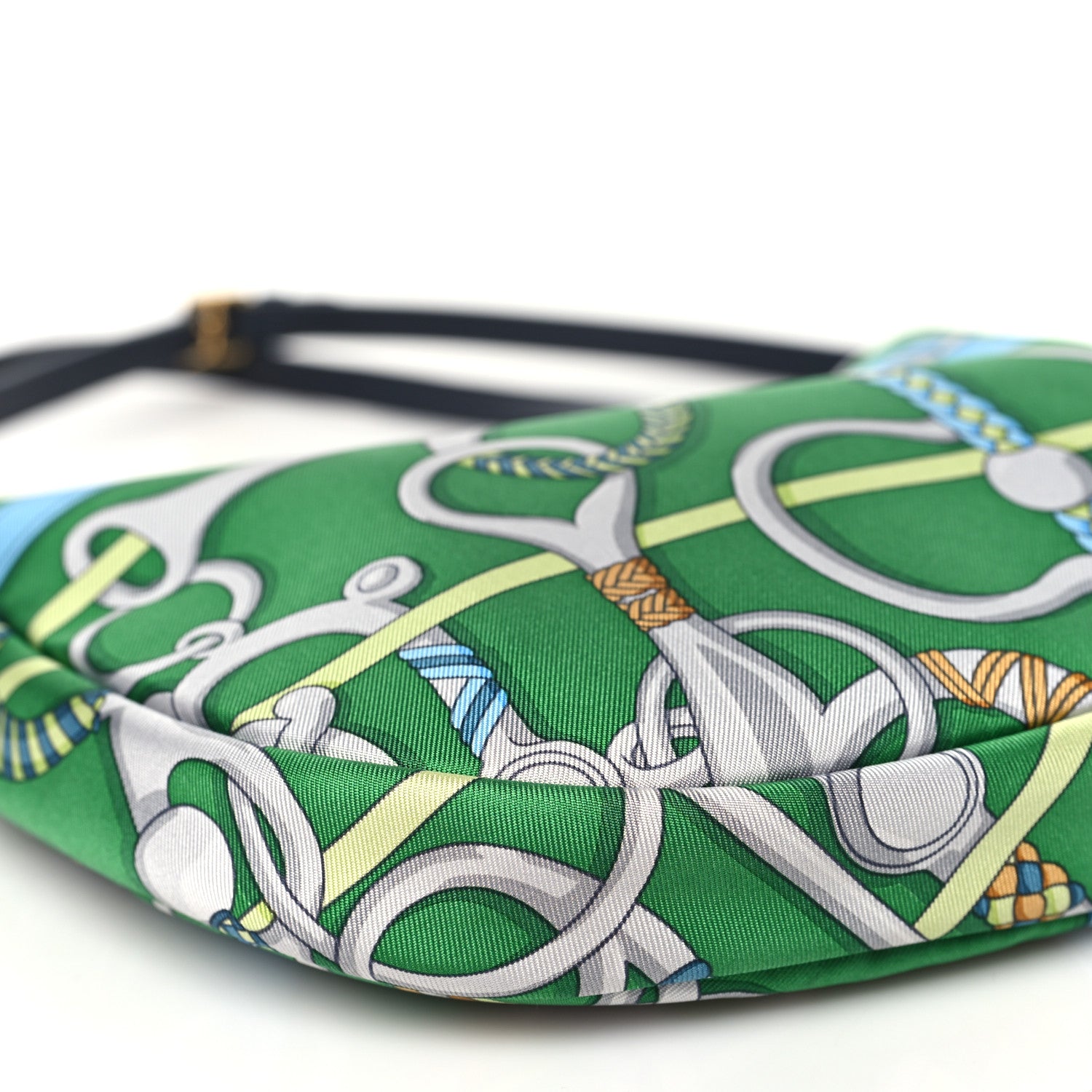 Hermes Silk Sursoie To Go Pouch Vert Yucca Celeste Caban 9 of 10