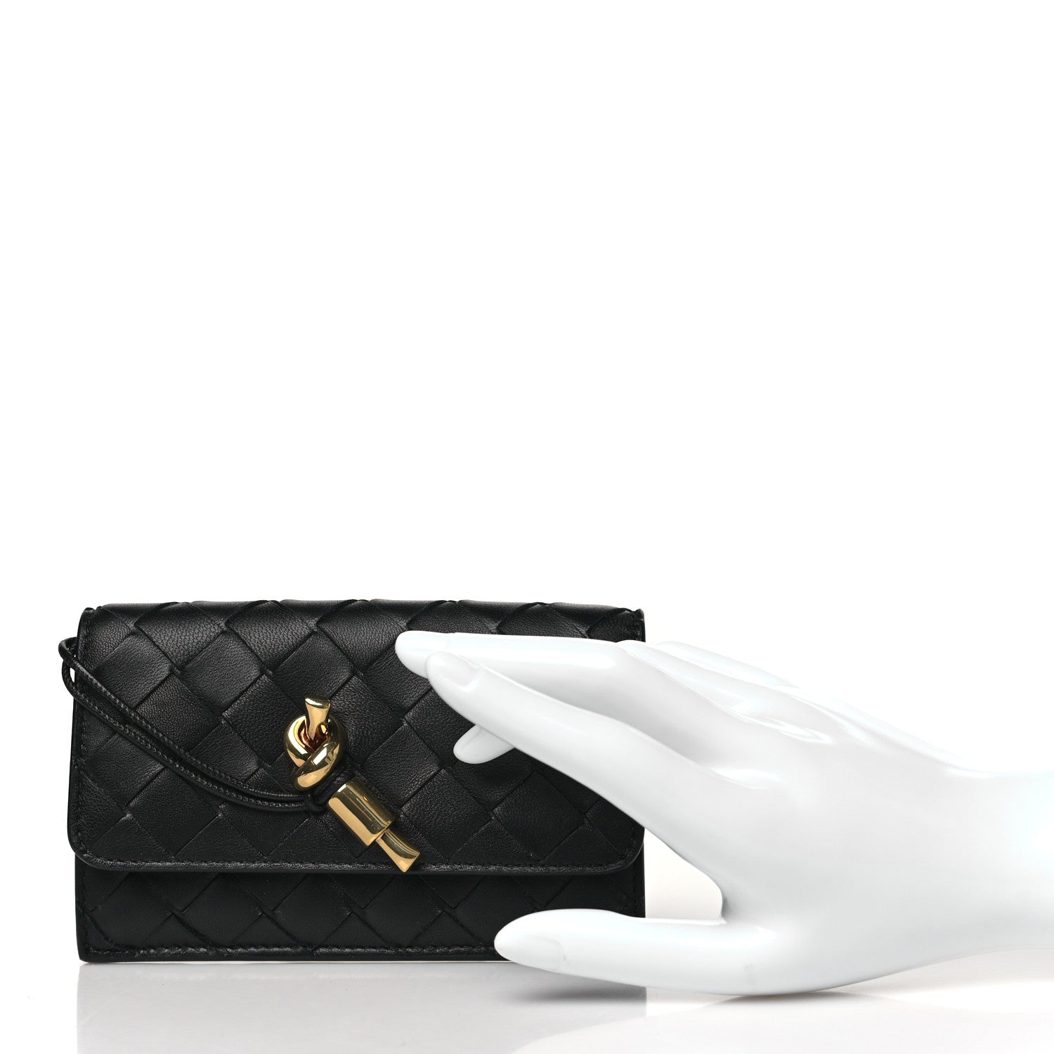 Bottega Veneta Nappa Intrecciato Andiamo Flap Card Case Black 2 of 8