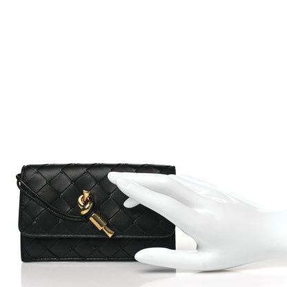 Bottega Veneta Nappa Intrecciato Andiamo Flap Card Case Black 2 of 8