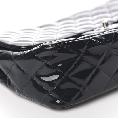 Chanel Patent Quilted Jumbo Single Flap Navy 7 of 9