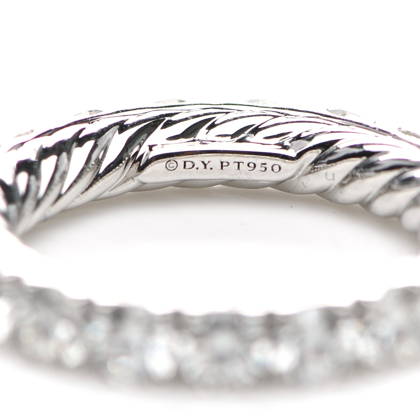 Platinum Diamond 3.6mm Eden Eternity Wedding Band Ring 50 5.5