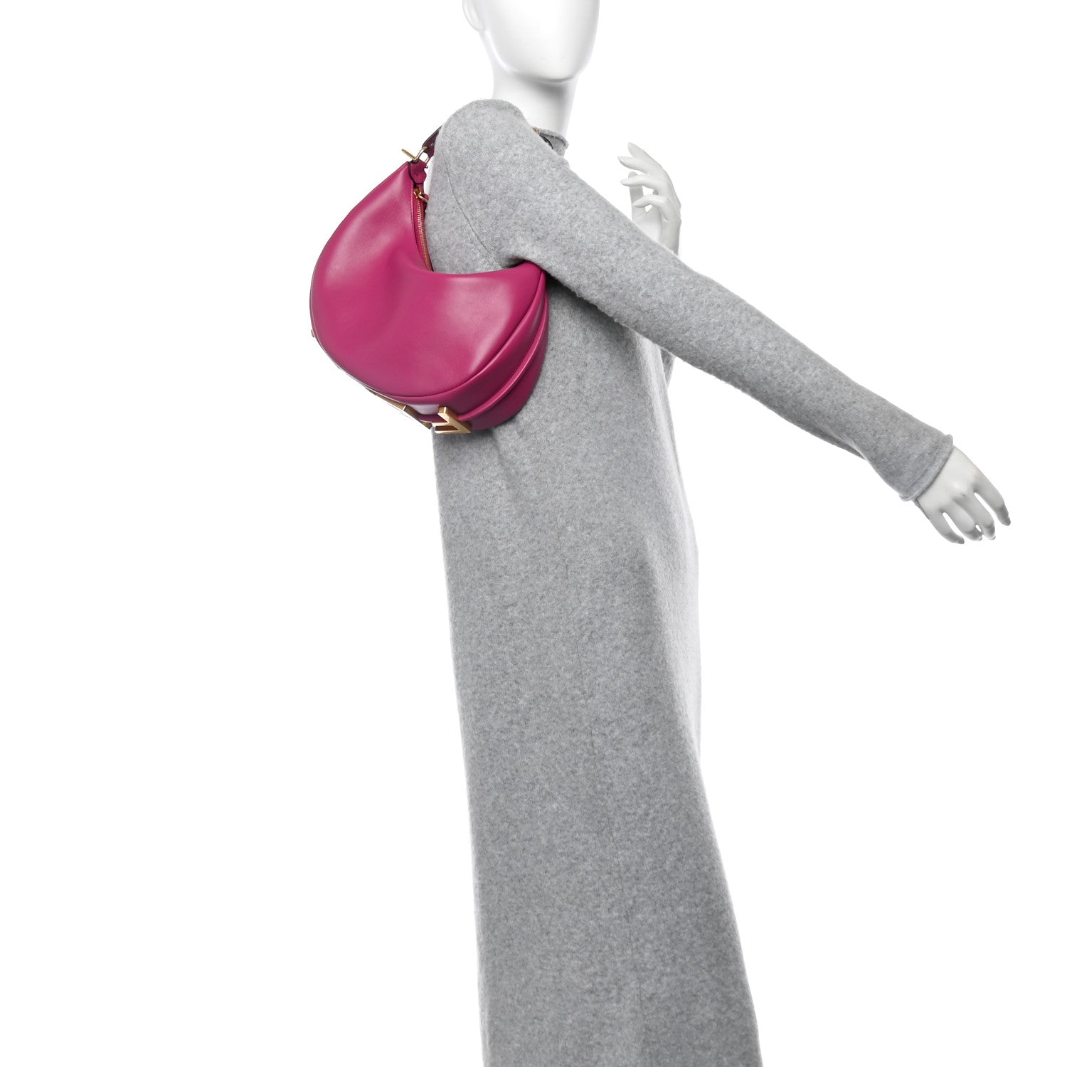 Fendi Vitello Grace Matte Small Fendigraphy Hobo Bag Ciclamino Pilar 2 of 12