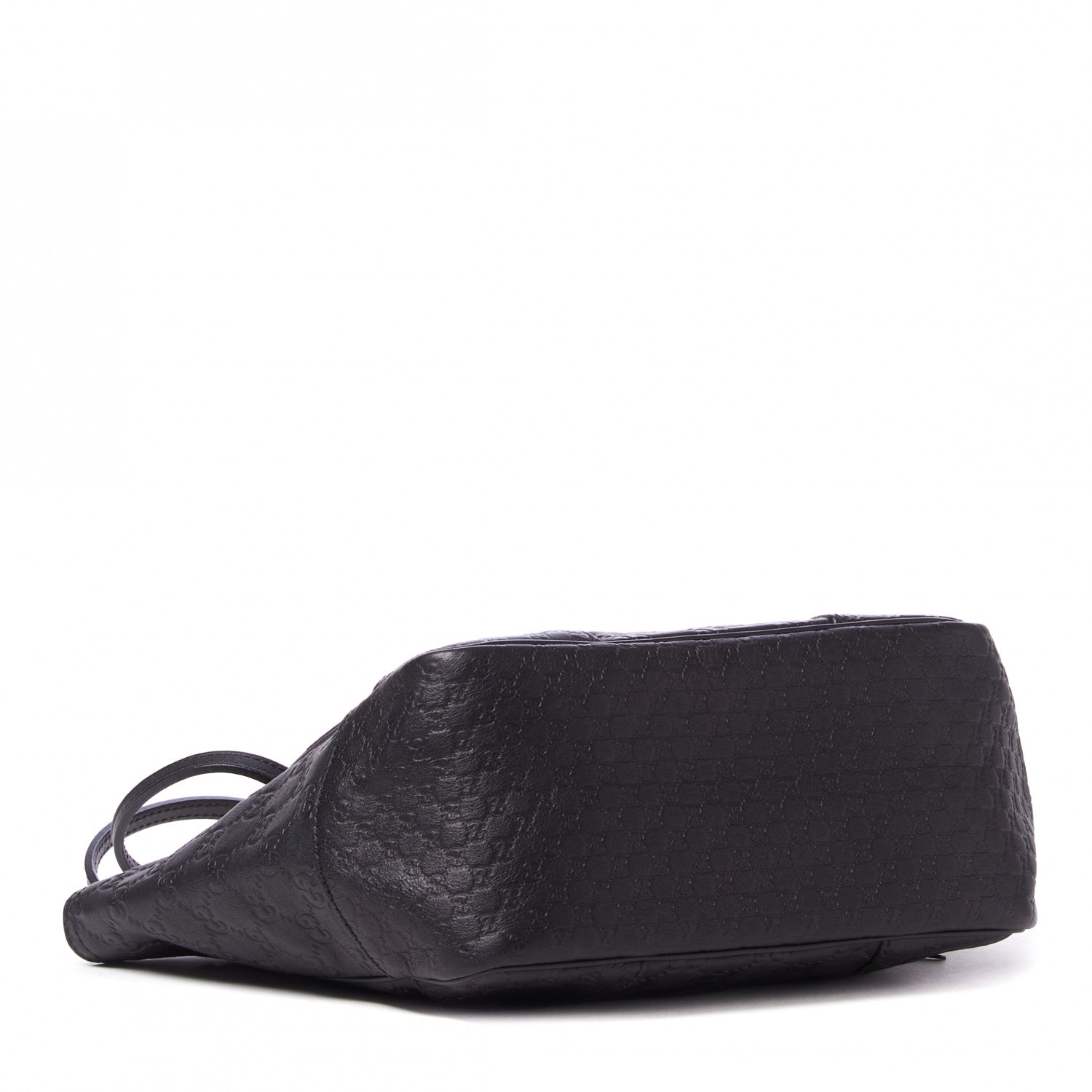 Gucci Guccissima Small Bree Zippered Tote Black 3 of 8