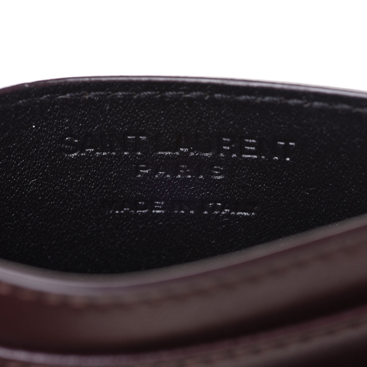 Saint Laurent Calfskin Y Quilted Joan Credit Card Case Umber 6 of 7