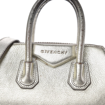Givenchy Metallic Sugar Goatskin Mini Antigona Silver 10 of 12