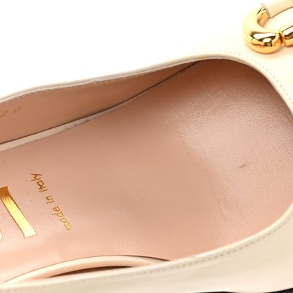 Gucci Malaga Kid Horsebit 75mm Pumps 40 Mystic White 9 of 10