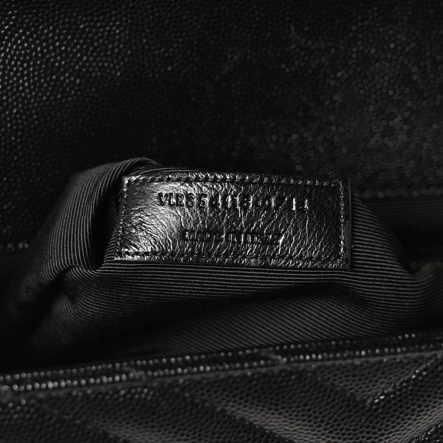 Saint Laurent Grain De Poudre Matelasse Chevron Large Monogram Satchel Black 7 of 10