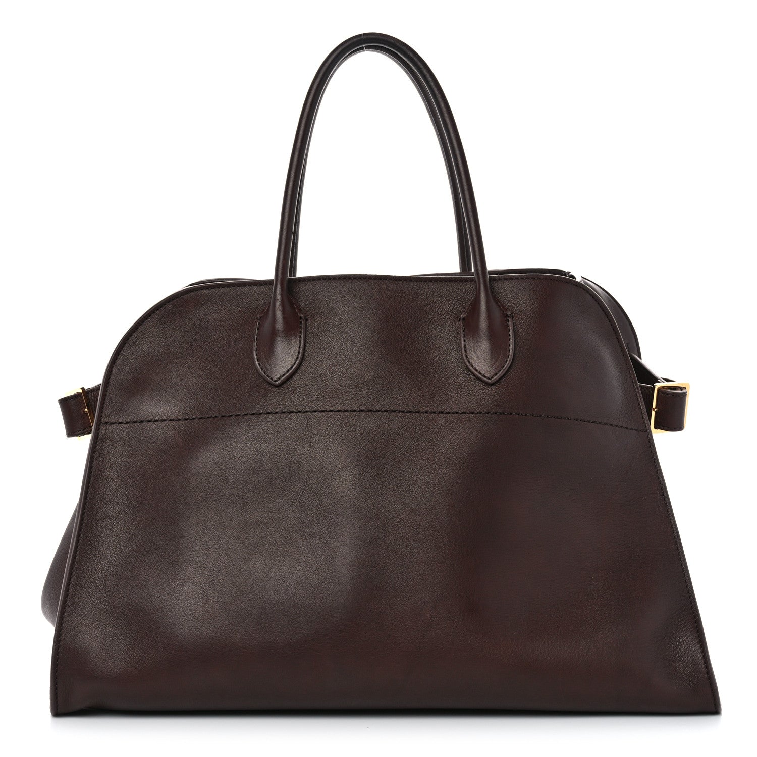 The Row Polished Saddle Calfskin Soft Margaux 15 New Burgundy 1 of 12