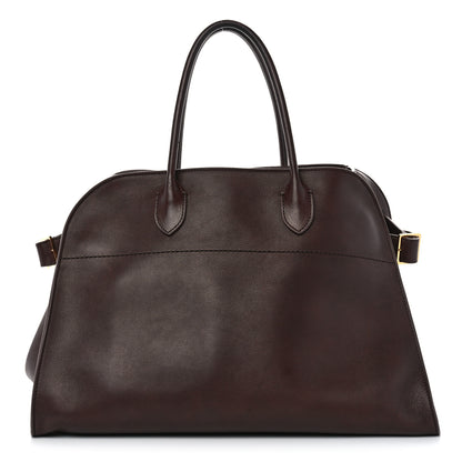 The Row Polished Saddle Calfskin Soft Margaux 15 New Burgundy 1 of 12