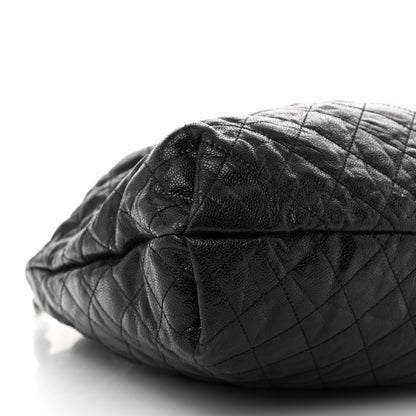 Chanel Distressed Glazed Caviar Quilted Large Elastic Tote Black 9 of 12