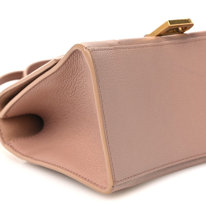 Balenciaga Grained Calfskin Small Hourglass Top Handle Bag Nude Beige 9 of 10