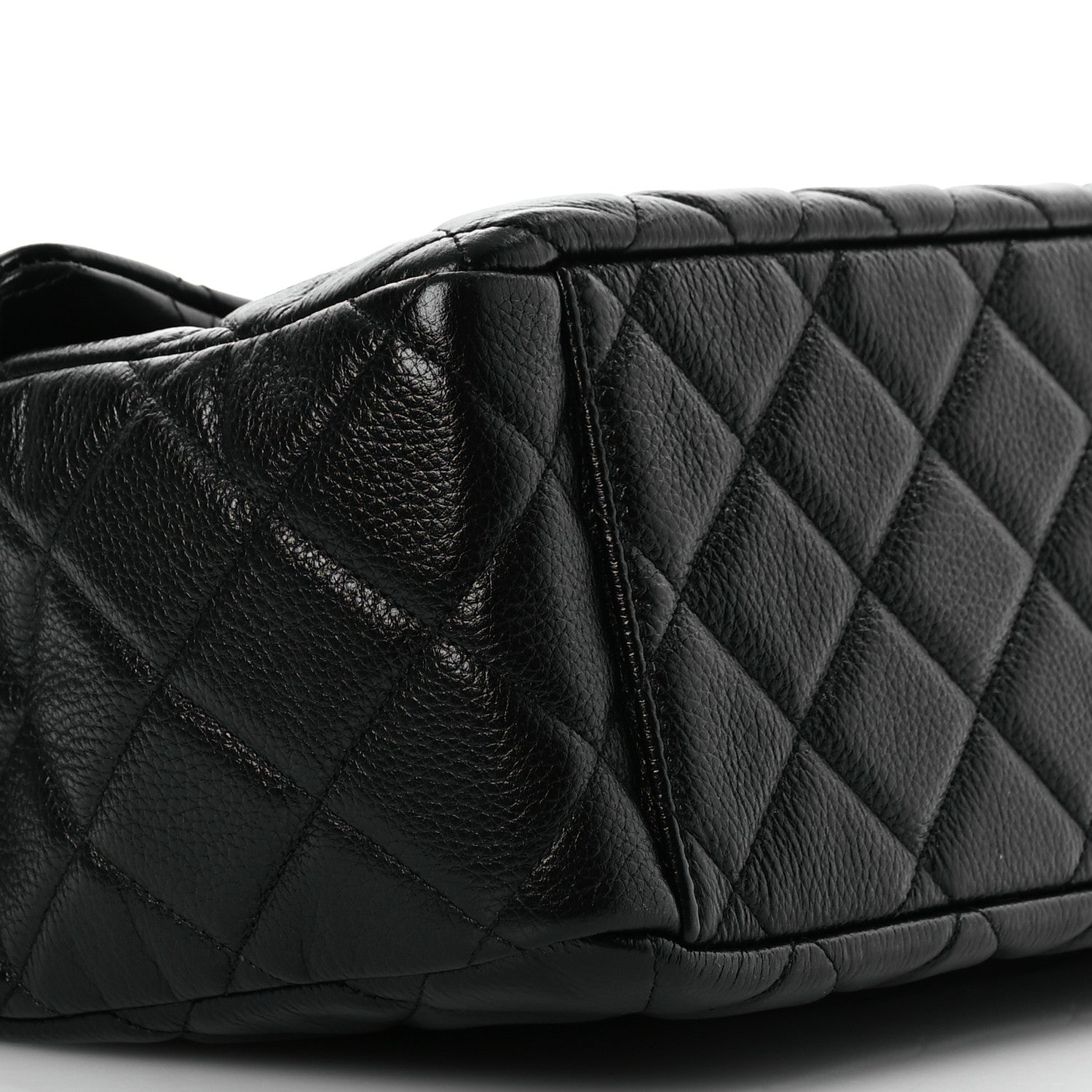 Chanel Grained Calfskin Quilted XXL Travel Flap Bag Black 11 of 12