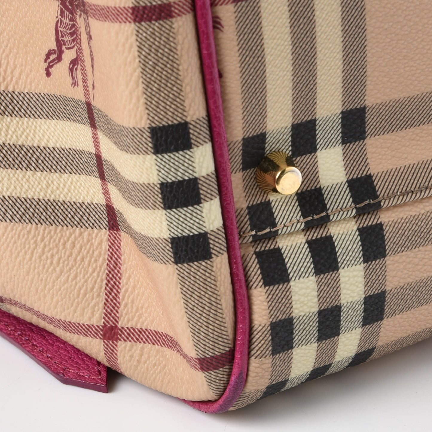 Haymarket Check Medium Canterbury Tote Bright Rhubarb Pink