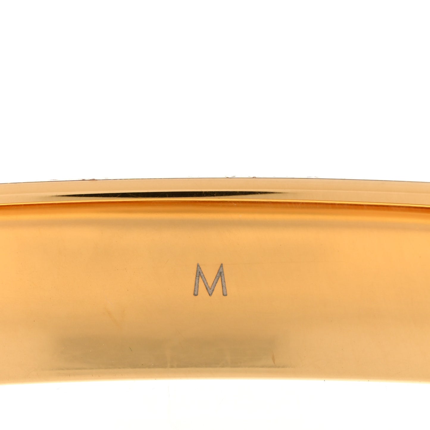 Brass Crystal Monogram Nanogram Strass Cuff M Gold