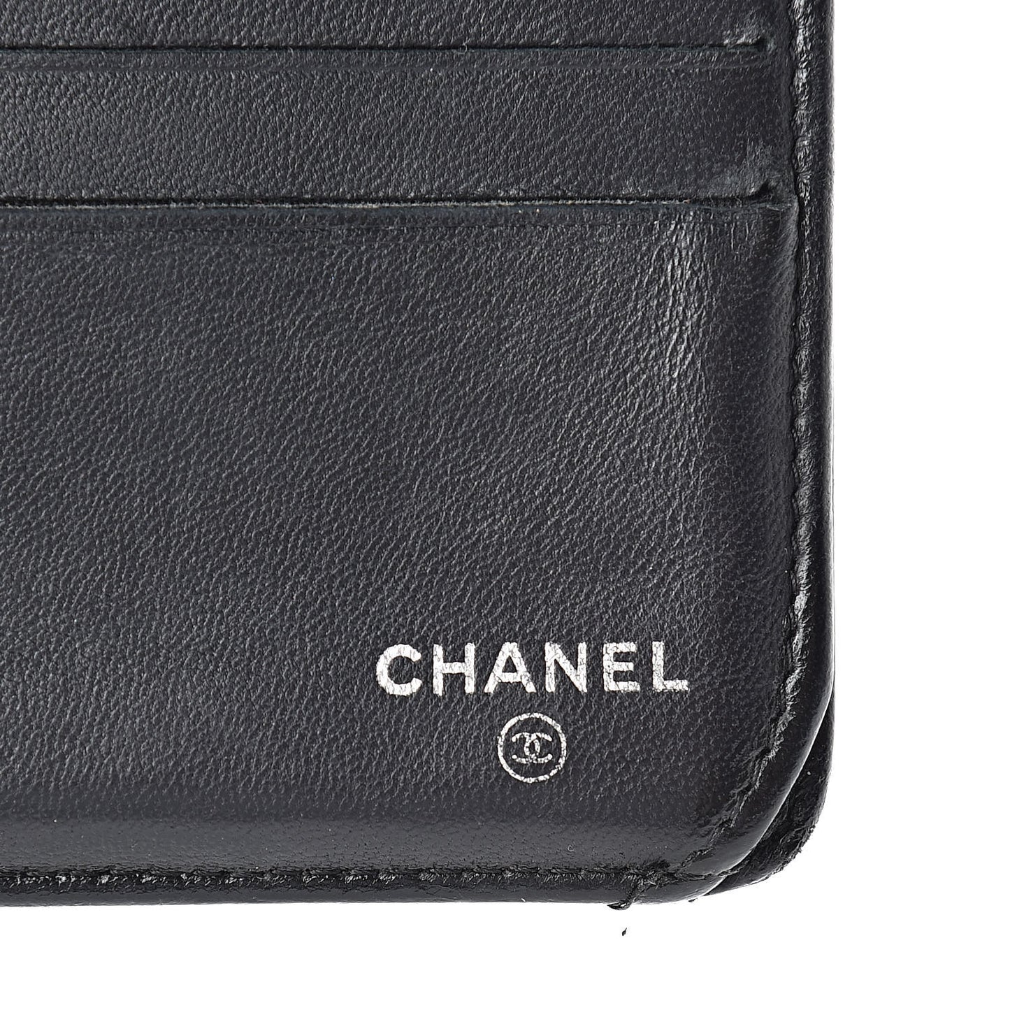 Lambskin Quilted Boy Zip Pocket Wallet Black