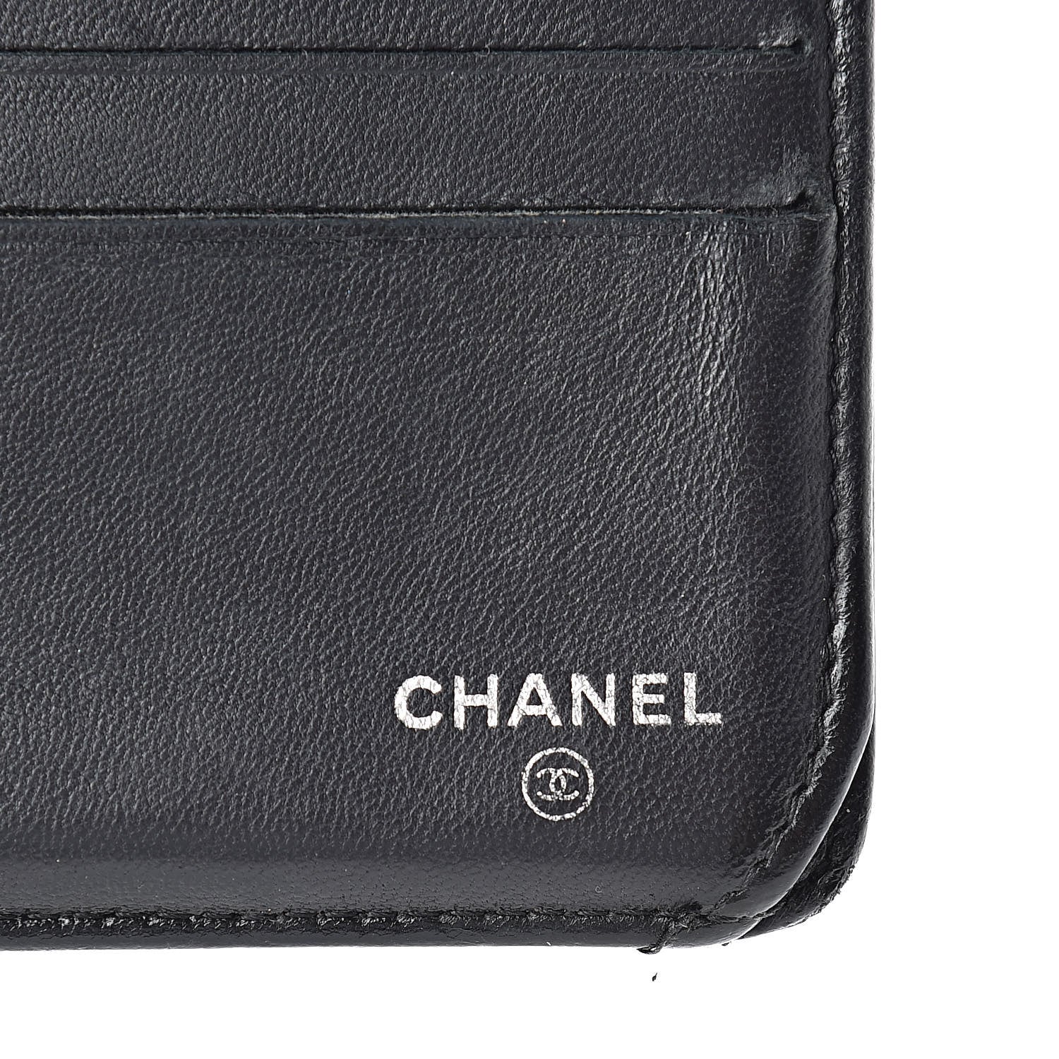 Chanel Lambskin Quilted Boy Zip Pocket Wallet Black 6 of 11