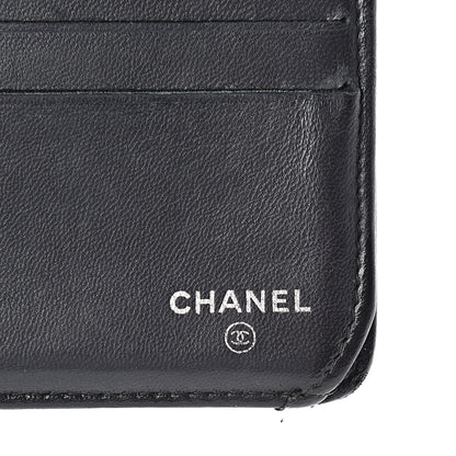 Chanel Lambskin Quilted Boy Zip Pocket Wallet Black 6 of 11