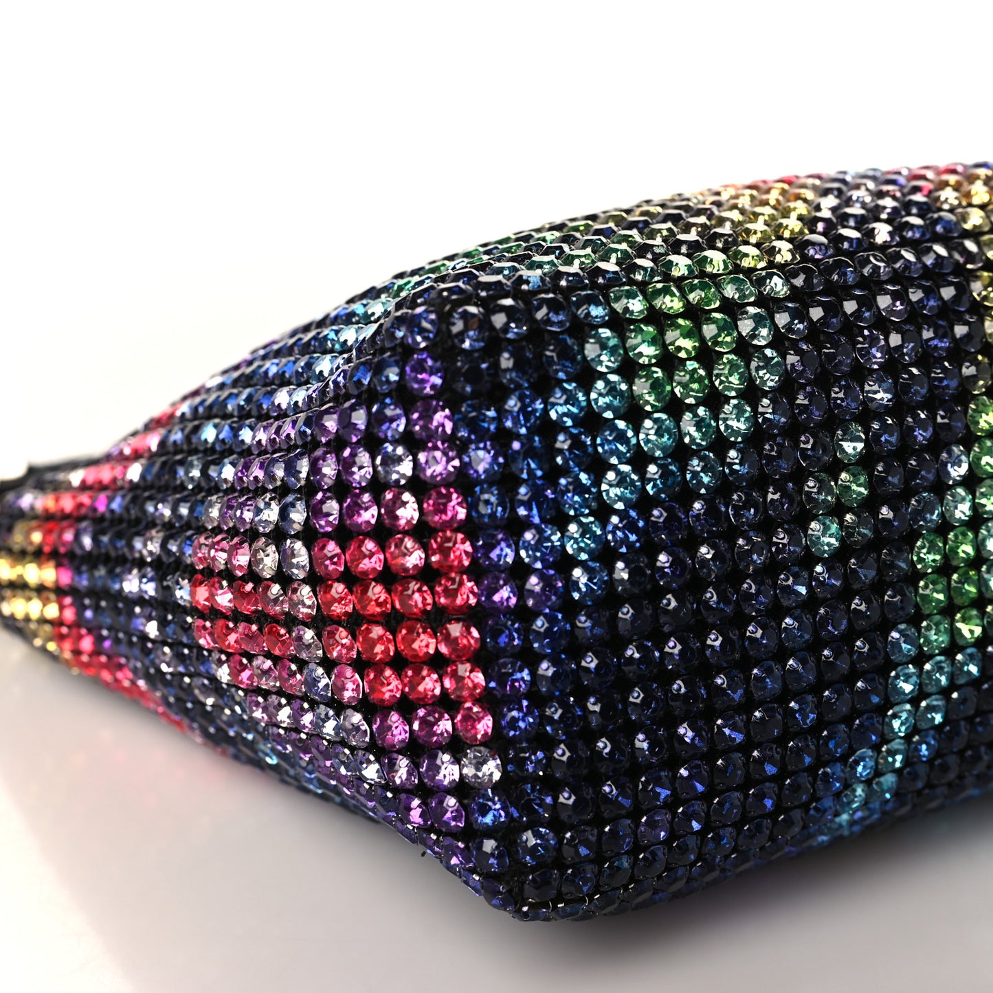 Mesh Crystal Rhinestone Heiress Clutch Multicolor