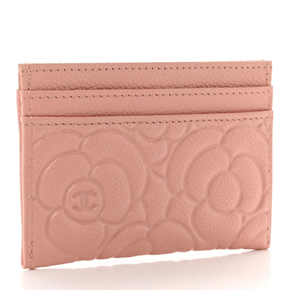 Chanel Caviar Camellia Embossed Card Holder Light Pink 3 of 9