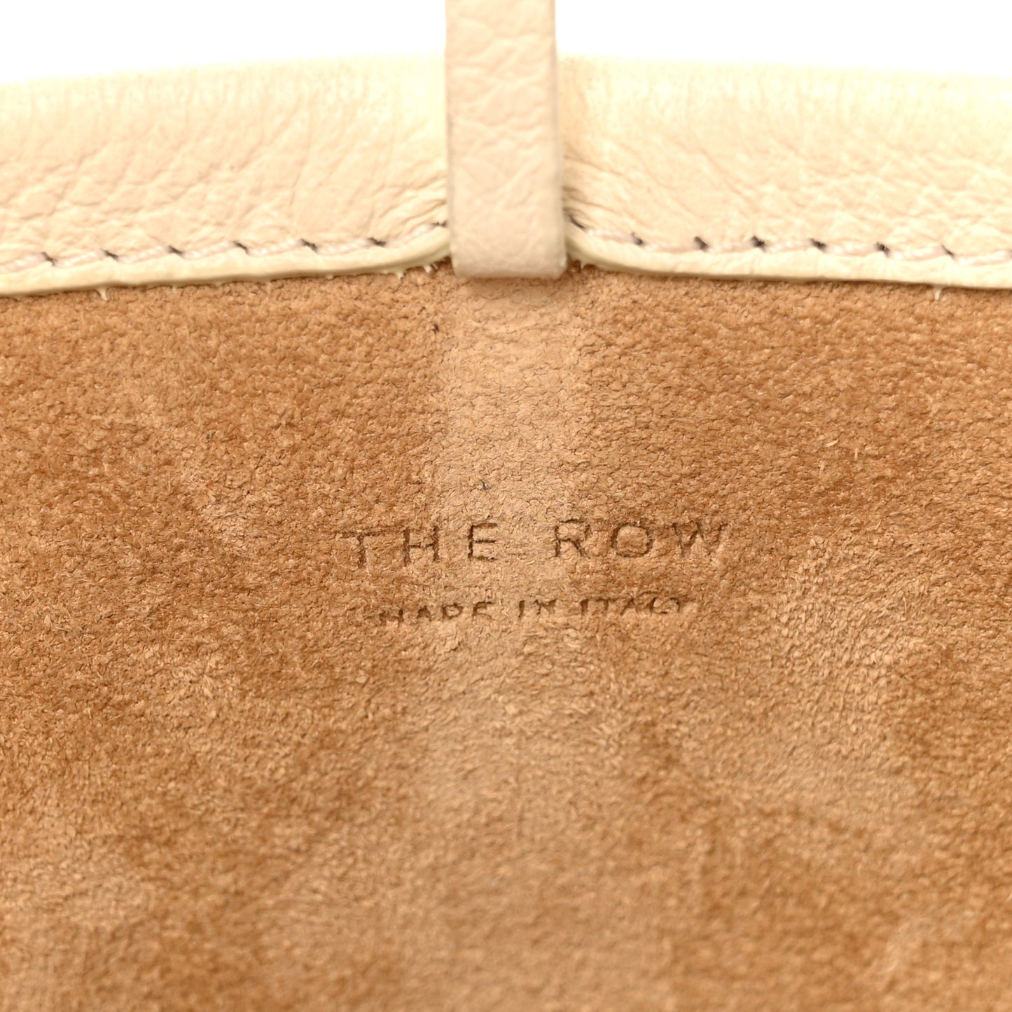 Grained Calfskin Small N/S Park Tote Ivory