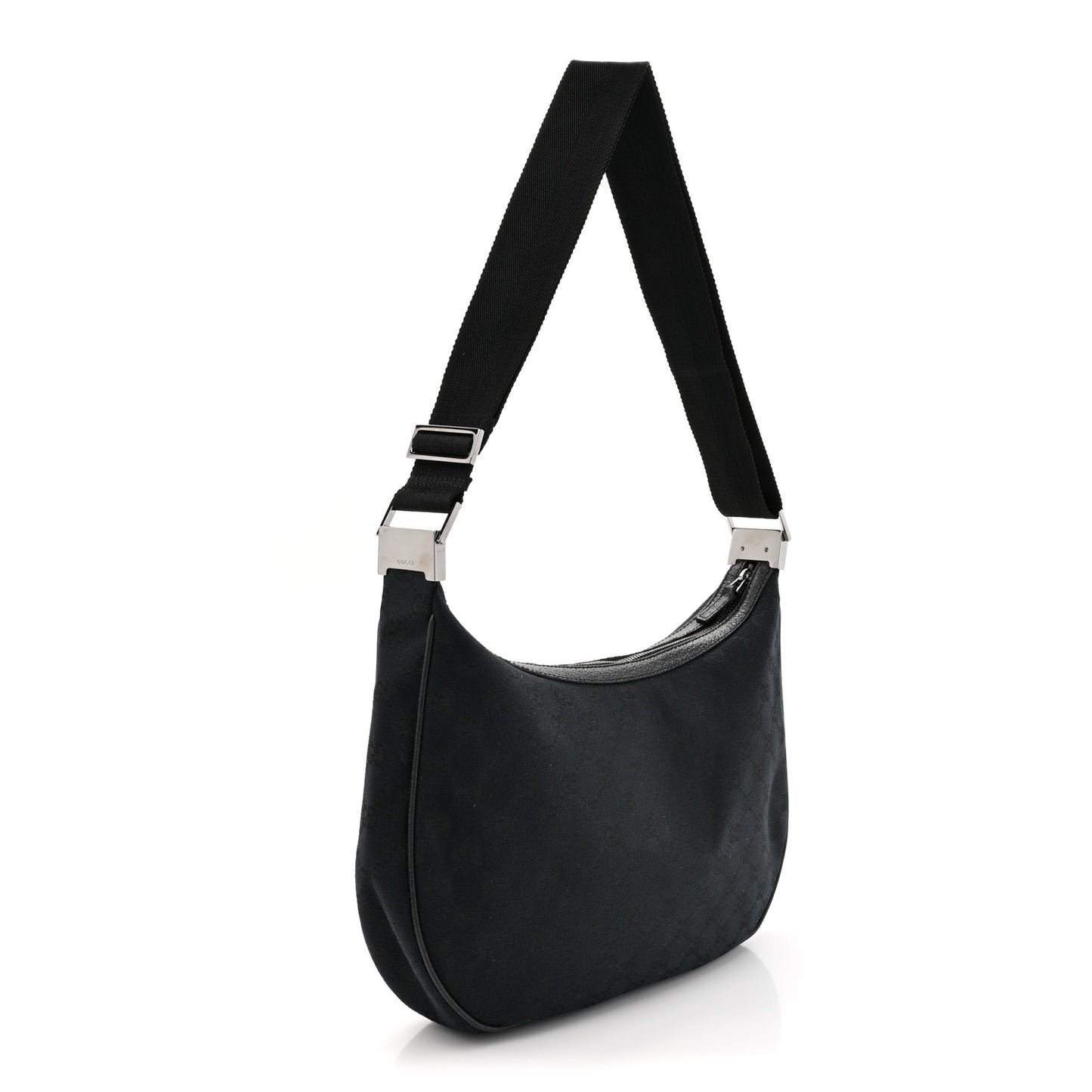 Monogram Medium Half Moon Hobo Black