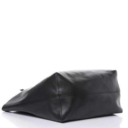 Alexander McQueen Grained Calfskin Skull Open Shopper Tote Black 5 of 9