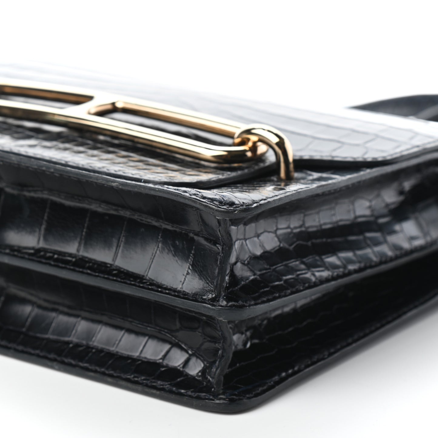 Shiny Niloticus Crocodile Sac Roulis 23 Bleu Marine