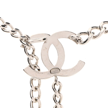 Chanel Enamel CC Ceinture Fantai Adjustable Belt Silver White 3 of 4