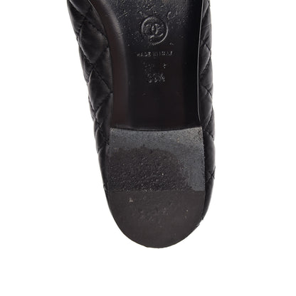 Chanel Aged Calfskin Quilted Cap Toe Ballerina Flats 39.5 Black 13 of 15