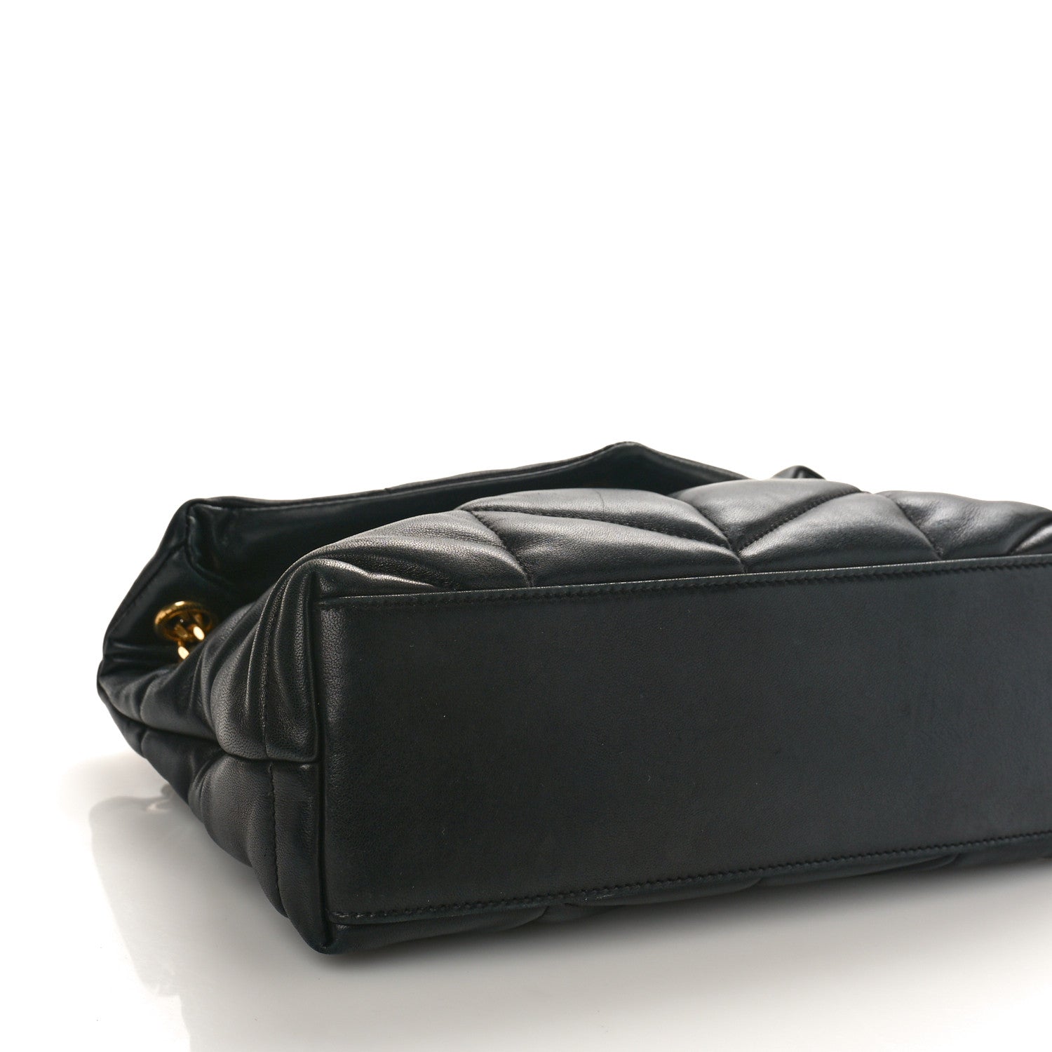 Saint Laurent Lambskin Quilted Small Loulou Puffer Monogram Chain Satchel Black 4 of 8