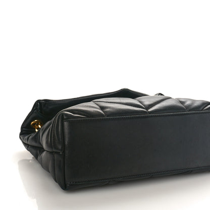 Saint Laurent Lambskin Quilted Small Loulou Puffer Monogram Chain Satchel Black 4 of 8