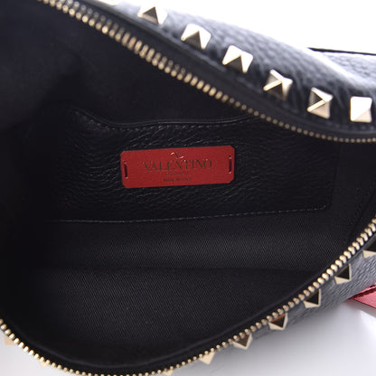Valentino Garavani Grainy Calfskin Rockstud Belt Bag Black 7 of 8