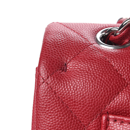 Chanel Caviar Quilted Maxi Double Flap Dark Pink 16 of 17