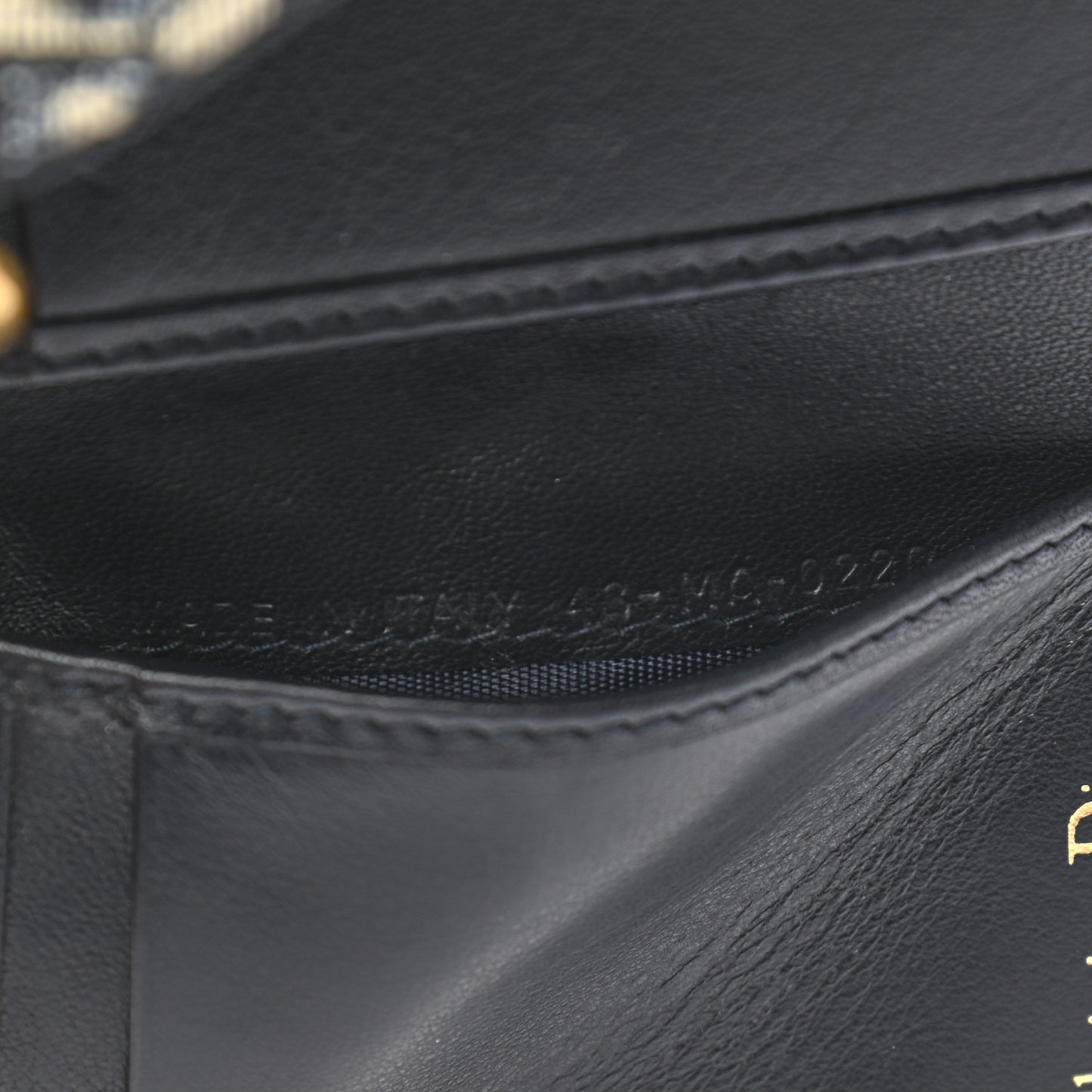 Oblique Saddle Lotus Wallet Blue
